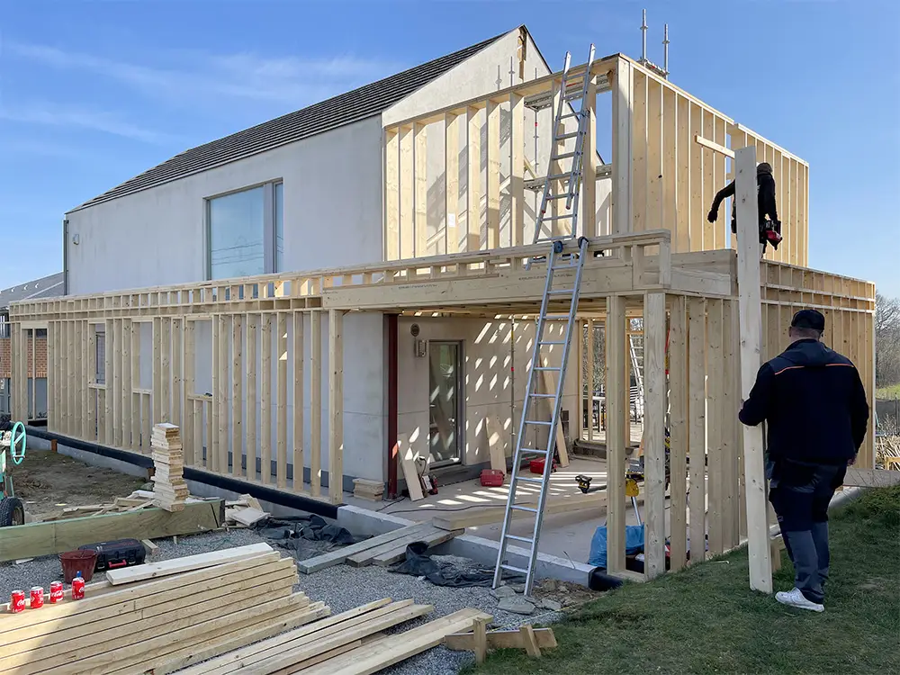 Maison à ossature bois : découvrez ce mode de construction écologique 1 construction d'annexe de maison en wallonie
