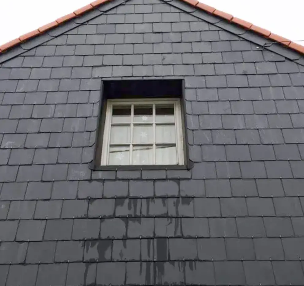 Bekleding: een aantrekkelijke, duurzame oplossing voor je huis 2 Bardage d'une maison en ardoise naturelle