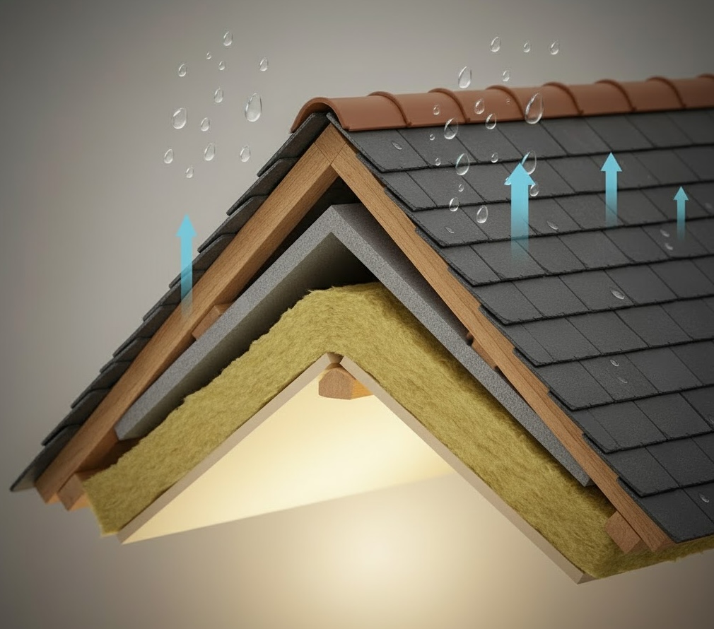 geïsoleerd en waterdicht dak